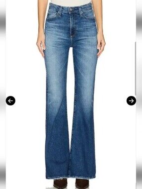AG Madi High Rise Flare Jeans Color Deja Vu Hand Distressing Womens Size 31